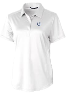 Cutter and Buck Indianapolis Colts Womens White Prospect Short Sleeve Polo Shirt