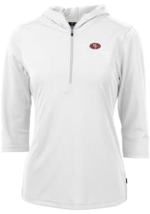 Cutter and Buck San Francisco 49ers Womens White Virtue Eco Pique Hooded Sweatshirt