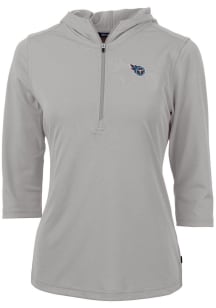 Cutter and Buck Tennessee Titans Womens Grey Virtue Eco Pique Hooded Sweatshirt