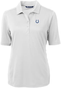 Cutter and Buck Indianapolis Colts Womens White Virtue Eco Pique Short Sleeve Polo Shirt