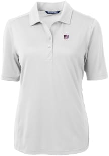 Cutter and Buck New York Giants Womens White Virtue Eco Pique Short Sleeve Polo Shirt