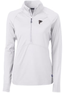 Cutter and Buck Atlanta Falcons Womens White Adapt Eco 1/4 Zip Pullover