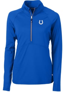 Cutter and Buck Indianapolis Colts Womens Blue Adapt Eco 1/4 Zip Pullover
