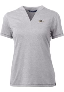 Cutter and Buck Baltimore Ravens Womens Grey Forge Short Sleeve T-Shirt