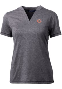 Cutter and Buck Chicago Bears Womens Charcoal Forge Short Sleeve T-Shirt