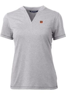 Cutter and Buck Cincinnati Bengals Womens Grey Forge Short Sleeve T-Shirt