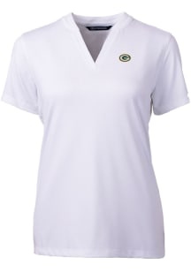 Cutter and Buck Green Bay Packers Womens White Forge Short Sleeve T-Shirt