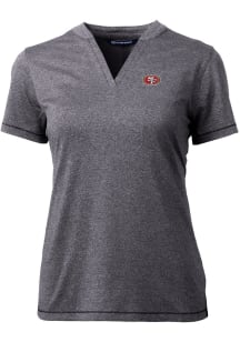 Cutter and Buck San Francisco 49ers Womens Charcoal Forge Short Sleeve T-Shirt