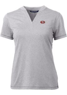 Cutter and Buck San Francisco 49ers Womens Grey Forge Short Sleeve T-Shirt