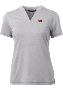 Cutter and Buck Washington Commanders Womens Grey Forge Short Sleeve T-Shirt