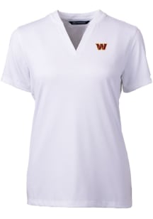 Cutter and Buck Washington Commanders Womens White Forge Short Sleeve T-Shirt