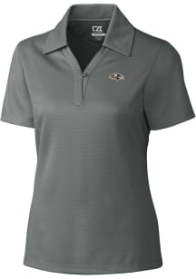 Cutter and Buck Baltimore Ravens Womens Grey Drytec Genre Short Sleeve Polo Shirt