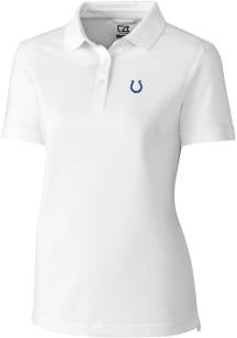 Cutter and Buck Indianapolis Colts Womens White Advantage Short Sleeve Polo Shirt