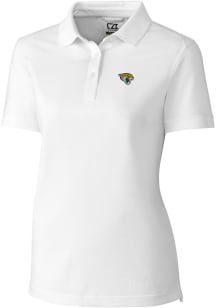 Cutter and Buck Jacksonville Jaguars Womens White Advantage Short Sleeve Polo Shirt
