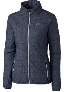 Cutter and Buck Los Angeles Chargers Womens Grey Rainier PrimaLoft Filled Jacket