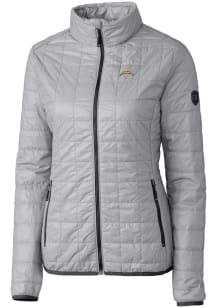 Cutter and Buck Los Angeles Chargers Womens Grey Rainier PrimaLoft Filled Jacket