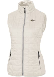 Cutter and Buck Baltimore Ravens Womens White Rainier PrimaLoft Vest