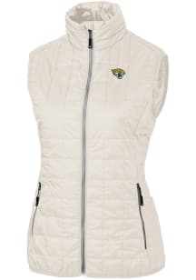 Cutter and Buck Jacksonville Jaguars Womens White Rainier PrimaLoft Vest