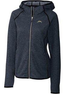 Cutter and Buck Los Angeles Chargers Womens Navy Blue Mainsail Medium Weight Jacket