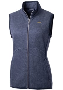 Cutter and Buck Los Angeles Chargers Womens Navy Blue Mainsail Vest
