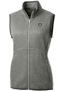 Cutter and Buck Las Vegas Raiders Womens Grey Mainsail Vest