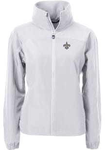Cutter and Buck New Orleans Saints Womens Grey Charter Eco Light Weight Jacket