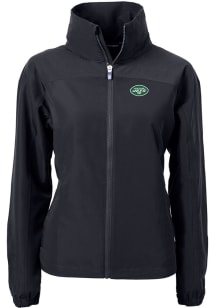 Cutter and Buck New York Jets Womens Black Charter Eco Light Weight Jacket