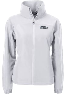 Cutter and Buck Seattle Seahawks Womens Grey Charter Eco Light Weight Jacket
