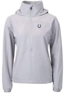 Cutter and Buck Indianapolis Colts Womens Grey Charter Eco Long Sleeve Pullover
