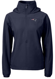 Cutter and Buck New England Patriots Womens Navy Blue Charter Eco Long Sleeve Pullover