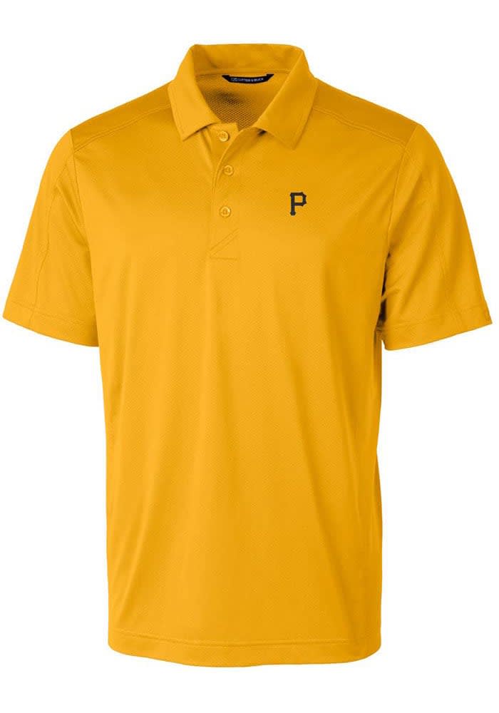 Men's Cutter & Buck Black Pittsburgh Pirates Prospect Textured Stretch Polo