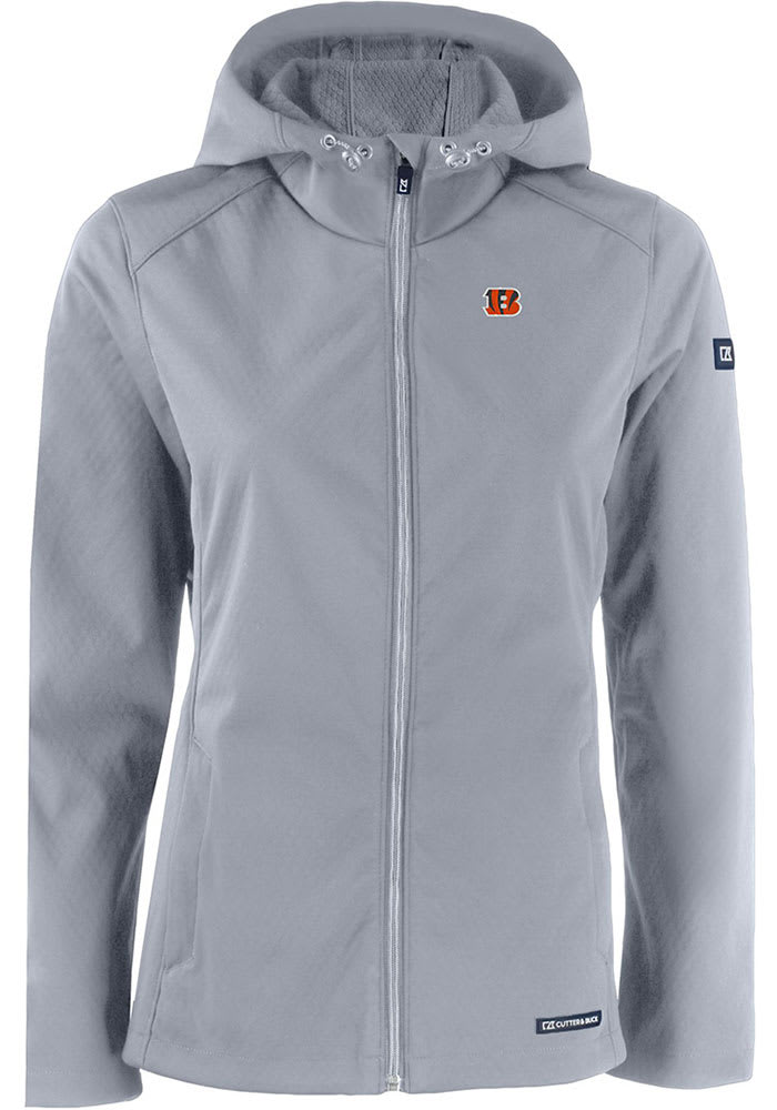 Cutter and Buck Cincinnati Bengals Womens Charcoal Evoke Light Weight Jacket