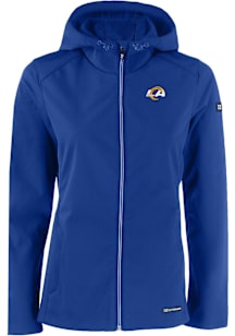 Cutter and Buck Los Angeles Rams Womens Blue Evoke Light Weight Jacket