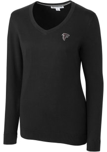 Cutter and Buck Atlanta Falcons Womens Black Lakemont Long Sleeve Sweater