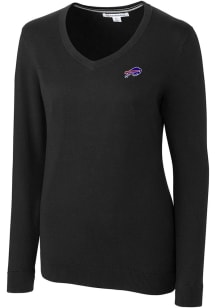 Cutter and Buck Buffalo Bills Womens Black Lakemont Long Sleeve Sweater