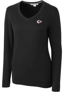 Cutter and Buck Kansas City Chiefs Womens Black Lakemont Long Sleeve Sweater
