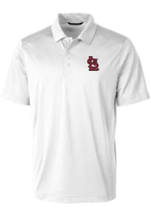 Cutter and Buck St Louis Cardinals Mens White Prospect Textured Short Sleeve Polo