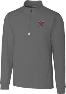 Cutter and Buck Texas A&amp;M Aggies Mens Grey Traverse Vault Big and Tall 1/4 Zip Pullover