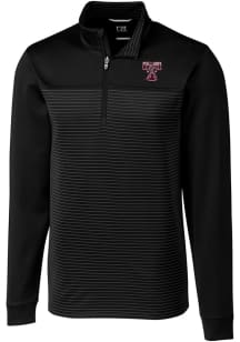 Cutter and Buck Texas A&amp;M Aggies Mens Black Traverse Vault Big and Tall 1/4 Zip Pullover