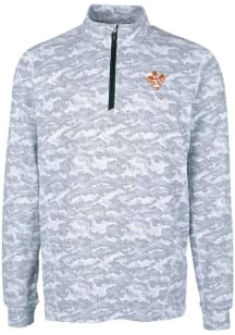 Cutter and Buck Texas Longhorns Mens Charcoal Traverse Vault Big and Tall 1/4 Zip Pullover