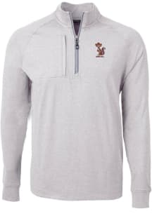 Cutter and Buck Minnesota Golden Gophers Mens Grey Adapt Eco Vault Big and Tall 1/4 Zip Pullover
