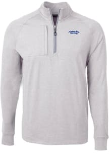 Cutter and Buck Montana State Bobcats Mens Grey Vault Adapt Eco Knit Big and Tall 1/4 Zip Pullov..
