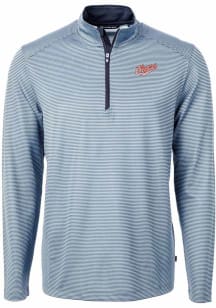 Cutter and Buck Dayton Flyers Mens Light Blue Virtue Eco Pique Vault Big and Tall 1/4 Zip Pullov..