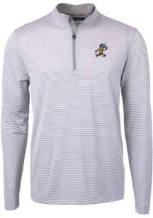 Cutter and Buck East Tennesse State Buccaneers Mens Grey Vault Virtue Eco Pique Stripe Big and T..