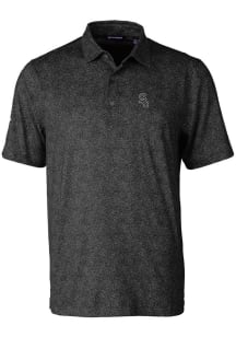 Cutter and Buck Chicago White Sox Mens Black Pike Constellation Short Sleeve Polo