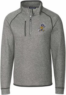 Cutter and Buck East Tennesse State Buccaneers Mens Grey Mainsail Vault Big and Tall 1/4 Zip Pul..