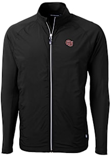 Cutter and Buck Oklahoma Sooners Mens Black Adapt Eco Vault Big and Tall Light Weight Jacket