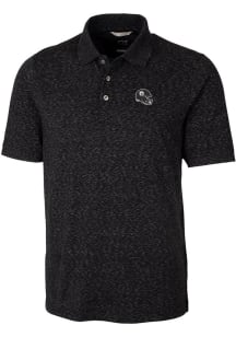 Cutter and Buck Pittsburgh Steelers Mens Black Space Dye Big and Tall Polos Shirt
