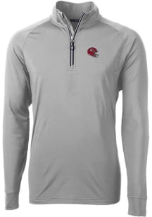 Cutter and Buck Kansas City Chiefs Mens Grey Adapt Eco Big and Tall 1/4 Zip Pullover