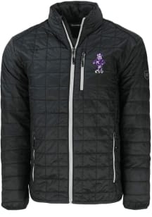 Cutter and Buck K-State Wildcats Mens Black Vault Rainier PrimaLoft Big and Tall Lined Jacket